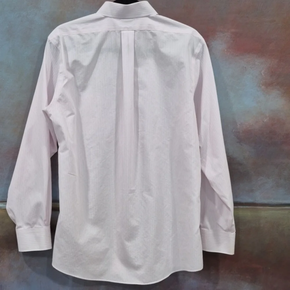 Brooks Brothers Regent Dress Shirt, 15.5" Pink & White Stripe - Picture 4 of 11